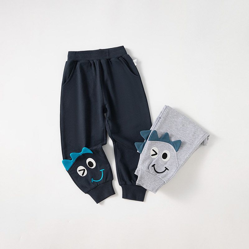 Children's Clothing Spring and Autumn Kids Three-Dimensional Dinosaur Pants Boys and Girls Casual Sports Pants Baby Cotton Mid Waist Pants