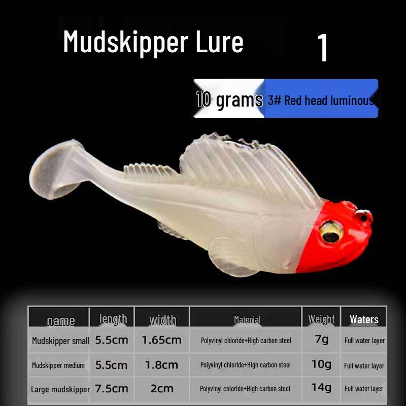 Мягкая приманка Mudskipper T-Tail с защитой от зацепов для ловли окуня, сома, черной рыбы и мандаринки