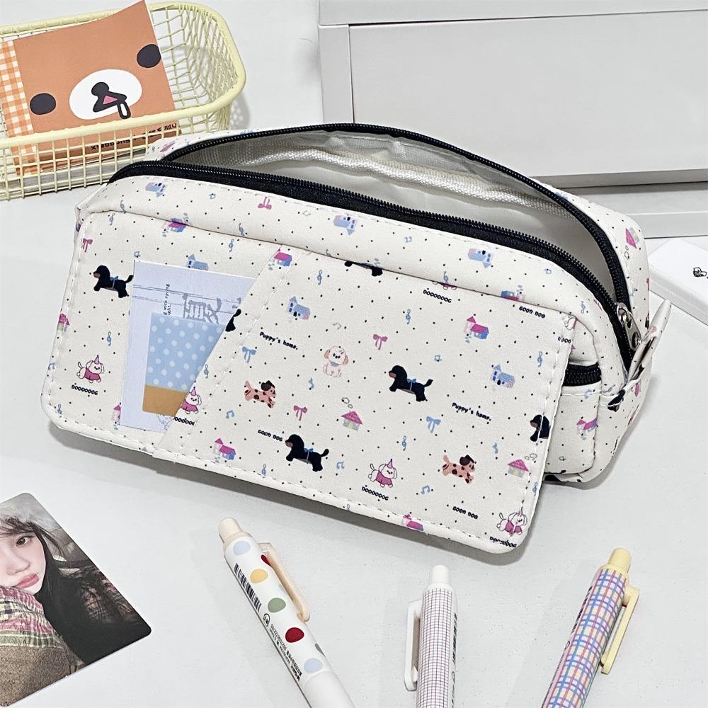 Large Capacity Pencil Case Multilayer Stationery Bag Cartoon Stationery Organizer Gift