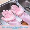 Silicone Kitchen Gloves for Dishwashing Cleaning Household Chores Non-Slip Reusable