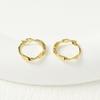Gold-plated Silver Hoop Earrings with Twisted Waves (Wf7Fa76)