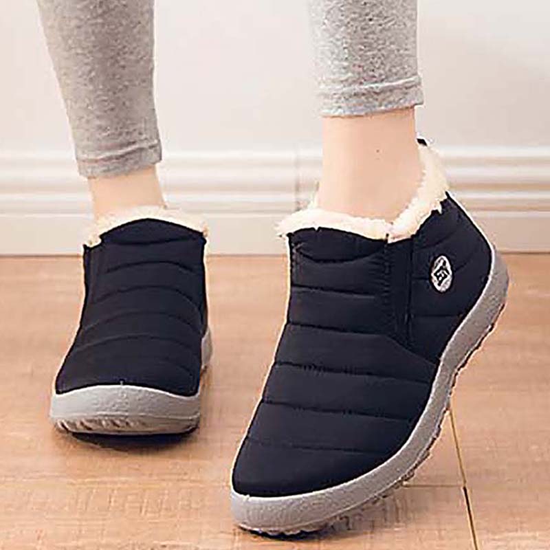 Snow Women Boots Fashion Unisex Shoes Slip On Platform Shoes For Women Ankle Boots Waterproof Plush Winter Shoes