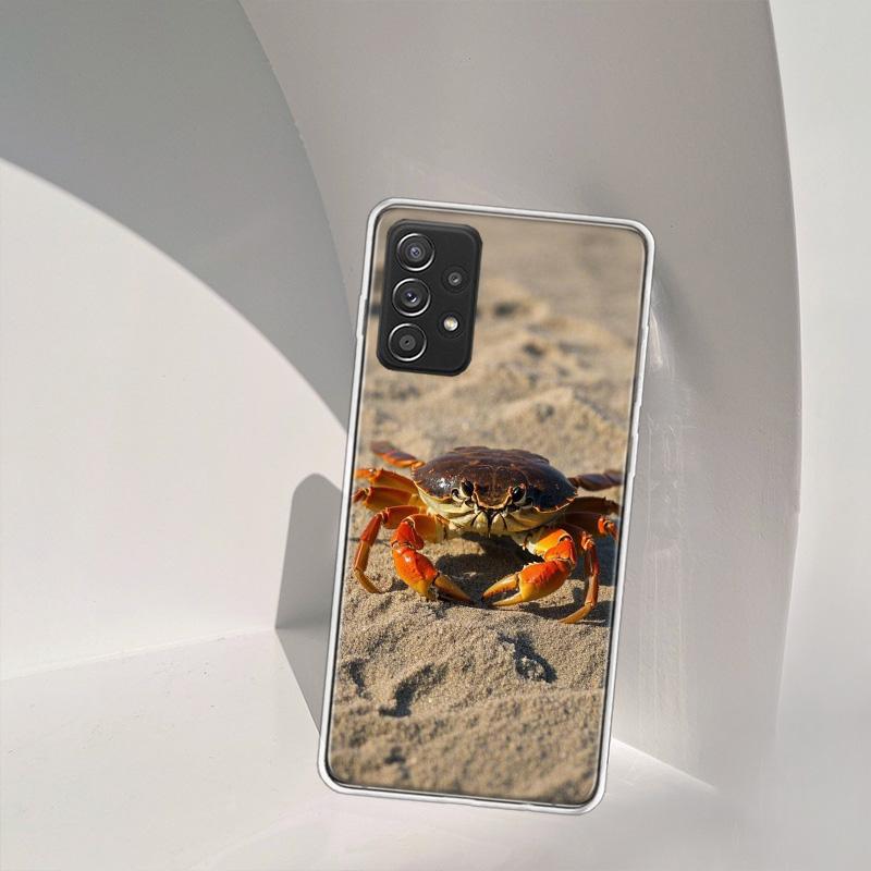 Уникальный чехол для телефона с животным-крабом для Samsung A54 A57 A37 A17 A14 A15 A12 A24 A34 A55 A35 A25 A52S A07 A05S A04S A22 A32 A72 Galaxy