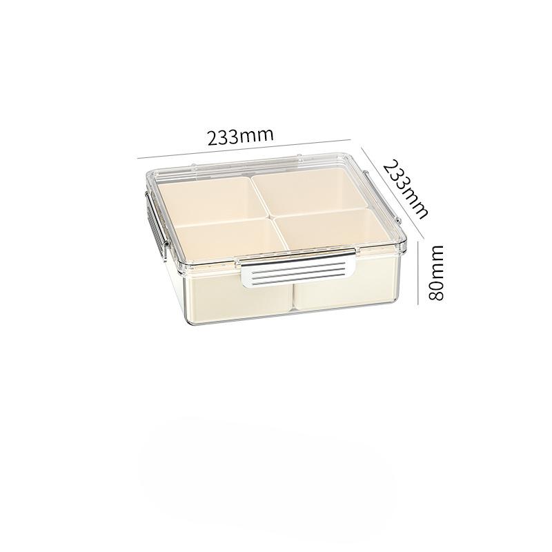 Light Luxury Fruit Plate High-end Home Use Partitioned Fruit Plate with Lid Living Room Candy Box Dried Fruit Plate Snack Box Plate