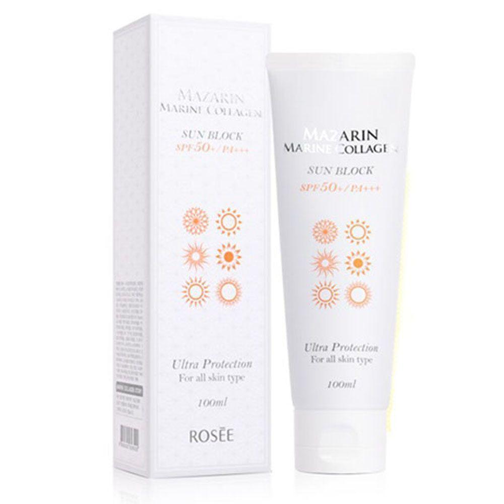 Mazarin VJRJDDIO Солнцезащитный крем с морским коллагеном SPF 50+ 100 мл