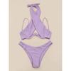 New Cross Halter Push Up Bikini Women Underwire Swimsuit Sexy Two Piece Swimwear Summer Beach Bathing Suit Bikini Set