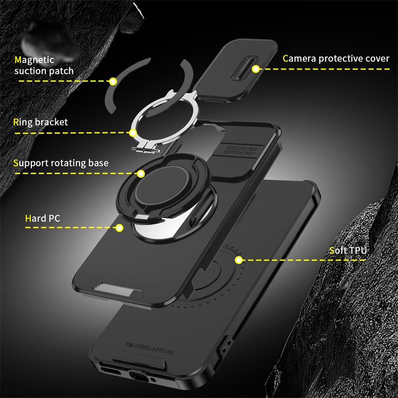 Funda For Xiaomi Poco F7 5G Case Shockproof Armor Magnetic Holder Ring Case For Poko Little F7 F 7 7F PocoF7 Lens Protect Cover