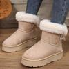 Winter New Snow Boots Women Plus Fleece Thickened Warm Flat Short Boots Women Non-slip Cotton for Shoes Women Botas De Mujer