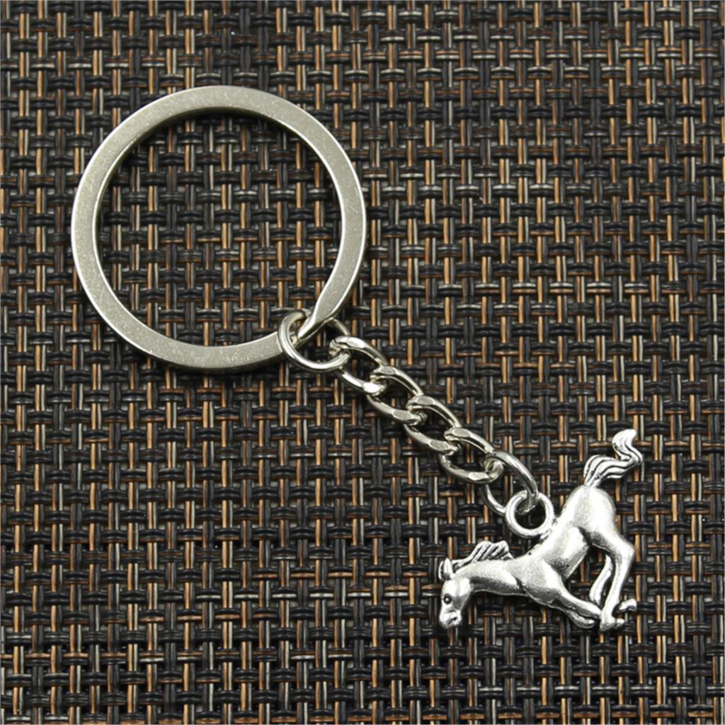 Модный брелок 12x28 мм, бегущий конь, конь, серебряный цвет, подвески, сделай сам, мужские ювелирные изделия, автомобильный брелок, кольцо, держатель, сувенир для подарка