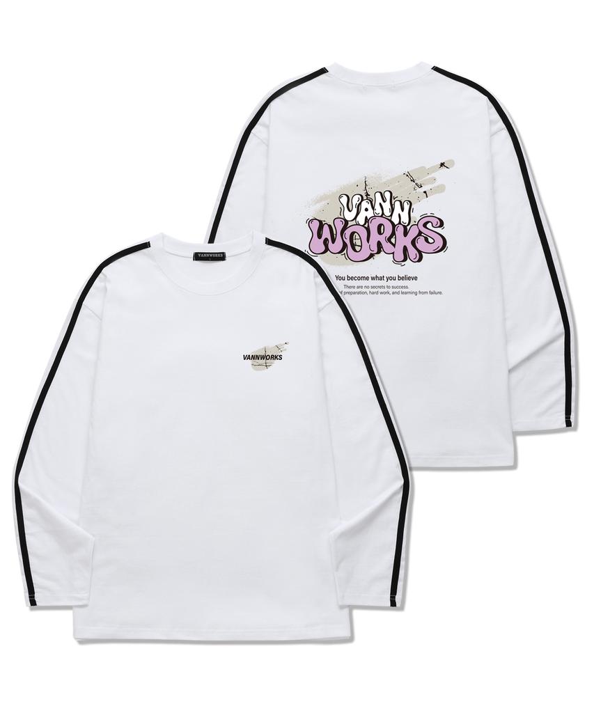 VANNWORKS Gravity Logo Sleeve Tape Long Sleeve (Vls0063) White