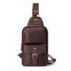 First Layer Cowhide Men's Shoulder Bag Motorcycle Bag Leather Vintage Men's Crossbody Chest Bag