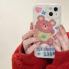 Прозрачный чехол Zhitai Cartoon Bear для iPhone 13/14/15 Pro Max