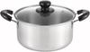 Cook Look Базовая кастрюля с двумя ручками 22 см Для индукционных и газовых плит Стеклянная крышка Нержавеющая сталь Цубаме Сандзё Сделано в Японии SJ3774 4,3 л