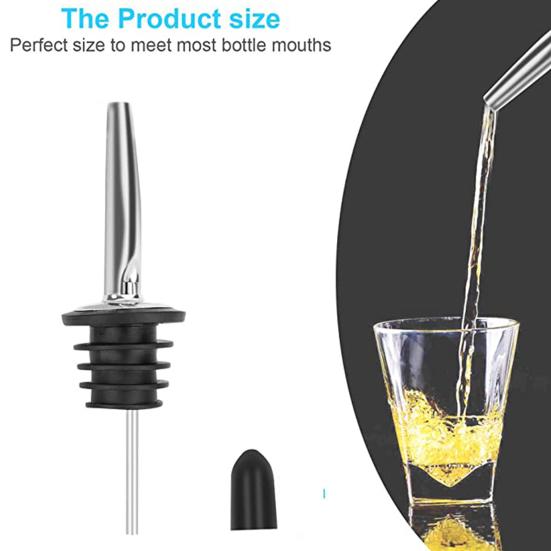 4 шт. Носики для оливкового масла из нержавеющей стали, пробки для вина с герметичными пылезащитными колпачками, герметичные дозаторы для бутылок ликера, носики для быстрого налива, барные инструменты