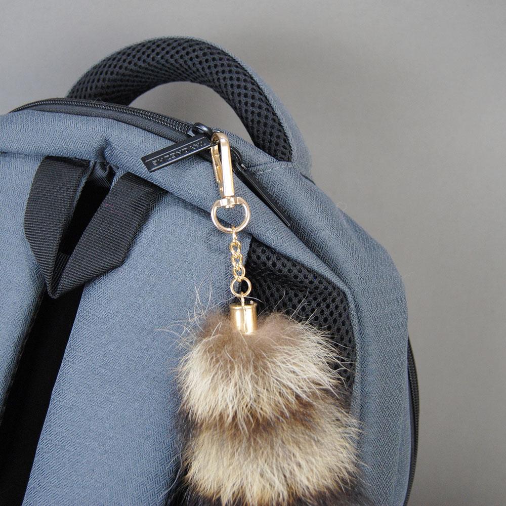 Fox Racoon Fur Tail Keychain Exaggerated Berserk Cute Chain Bags Charm Animal Couple Handbag Gift Pendant Key Lanya Accessories