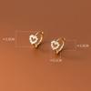 Real 925 Silver Minimalist Love Heart CZ Crystal Hoop Earrings For Women Girl Small Micro Zircon Ear Buckle Jewelry