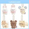 Relax Bear Plush Keychain With Soft Short Plush For Girls Gift