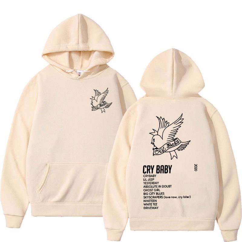 Худи с принтом музыкального альбома рэпера Lil Peep CryBaby Мужские Женские Мода Хип-Хоп Оверсайз Толстовка Осень Зима Флис Теплые Пуловеры