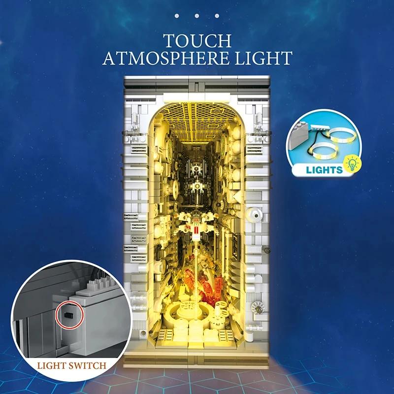 3058 шт. Планета Космическая станция Закладка для книг Дом Строительные блоки Звездный Космический Вид Книжный магазин Модель Кирпичи Игрушка Для детей Праздничные подарки