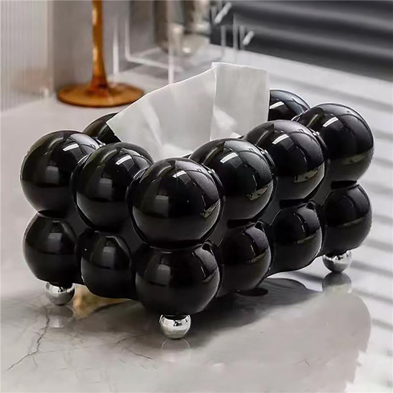 Unique Tissue Box Holder Paper Dispenser For Bathroom Or Dining Table Stylish Tissue Organizer Decorative Napkin Bubble Design