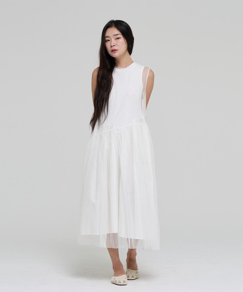 ЛЕГКОСЕРДЕЧНОЕ Многослойное Прозрачное Платье - Белое