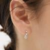 Essence Silver (W) Moissanite Petite One-Touch Earrings Hl4E54406W9Xxx