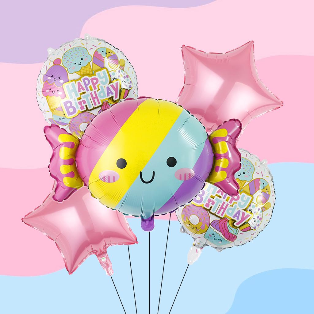 5 шт. шариков-конфет в виде радуги в виде мороженого макарон, сладкий гавайский луау на День коровы, детский праздник, товары для украшения свадьбы