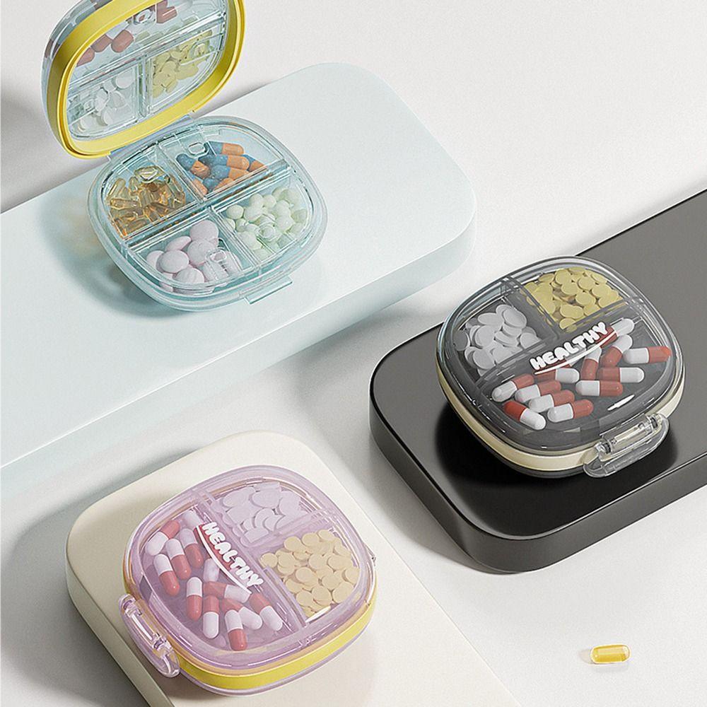 Dustproof Sealed Pills Case 7 Compartment Pill Organizer Stylish Weekly Pills Container Easy Carry