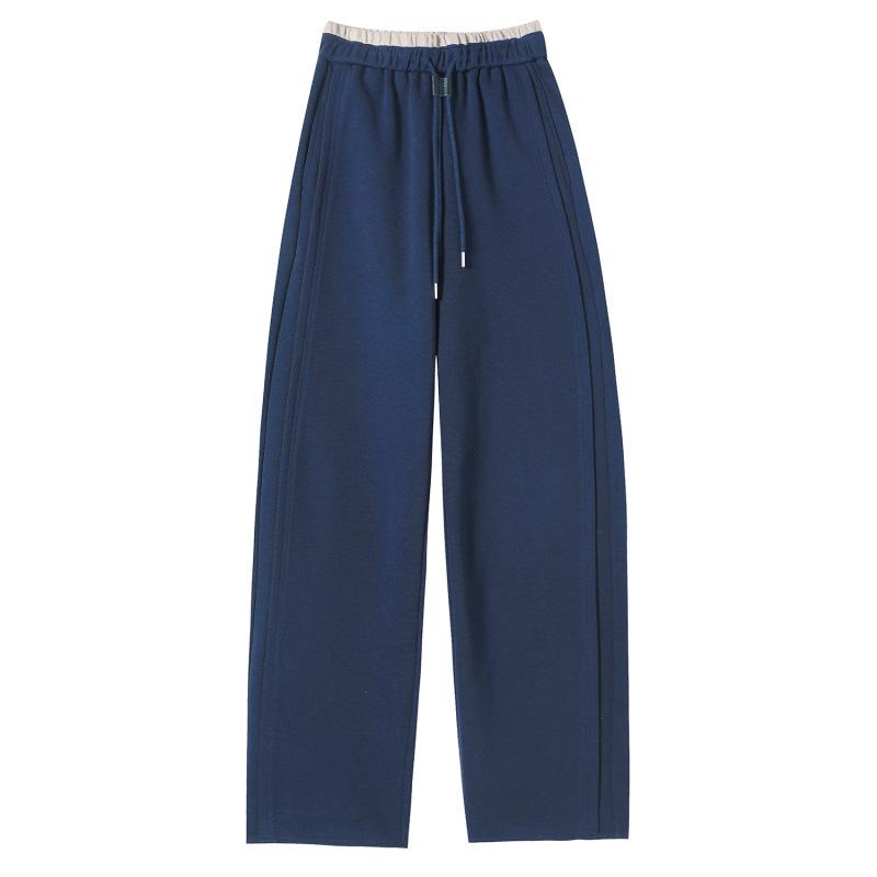 Women's High Waist Slim Fit Wide Leg Straight Winter Pants