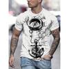Men's T-shirt 3d Vintage Compass Pattern 3d Print T-shirts Men Women Fashion T Shirt Hip Hop Tops Tees Outdoors Clothes Male