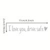 Rearview Mirror Decal Mirror Stickers for Cars I Love You Drive Safe Emblem Labels for Truck Bumper Vehicles Exterior Decor