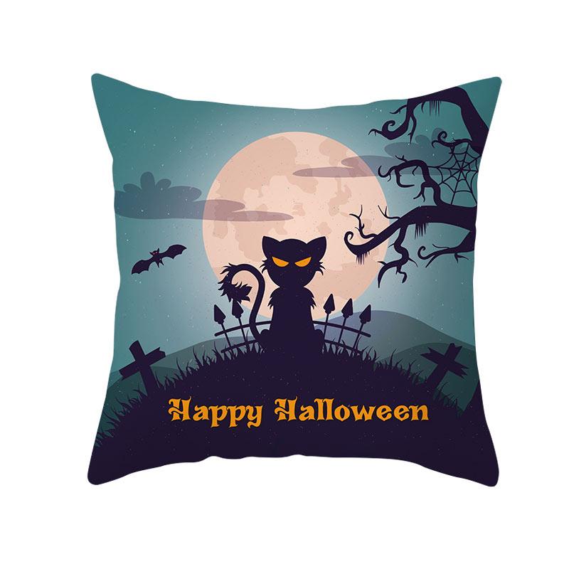 Хэллоуин тема ужас тыква летучая мышь принт узор наволочка дома гостиная диван украшения квадратный пледы наволочка