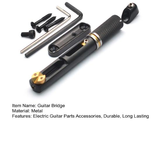 6-струнный безголовый гитарный бридж Металлический одинарный фиксированный веерный ладовый басовый бридж для замены деталей электробас-гитары