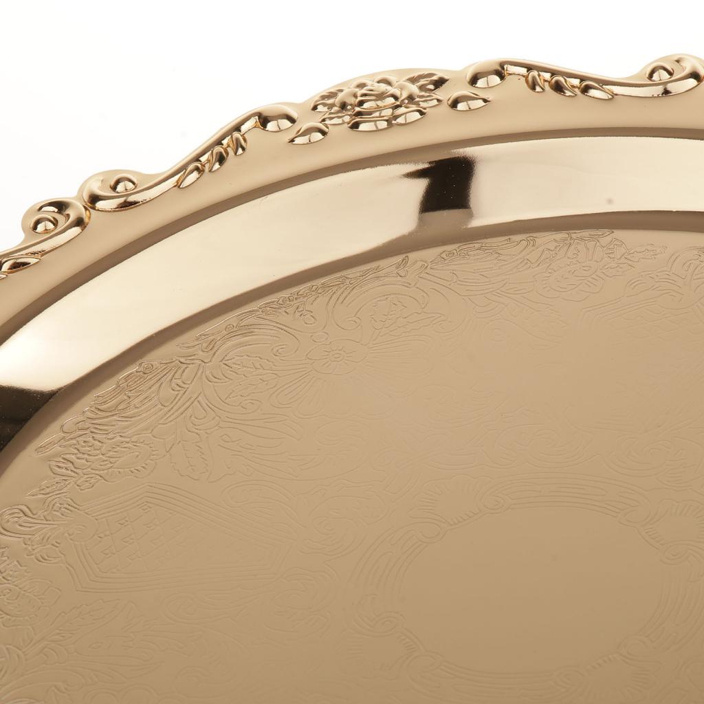 Сервировочная тарелка для десерта, золотое блюдо, витрина с фруктами, товары для дня рождения, 20 см