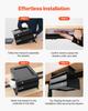 VEVOR 13" Wide Under Desk Drawer Slide Out, Under Table Pull-out Drawer Attachment, Hidden Desktop 2 Layer Storage Organizer