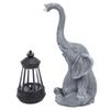 Elephant Statue Solar Light Sculpture Decor Yard Decoration Solar Light Outdoor Garden Statue for Ba