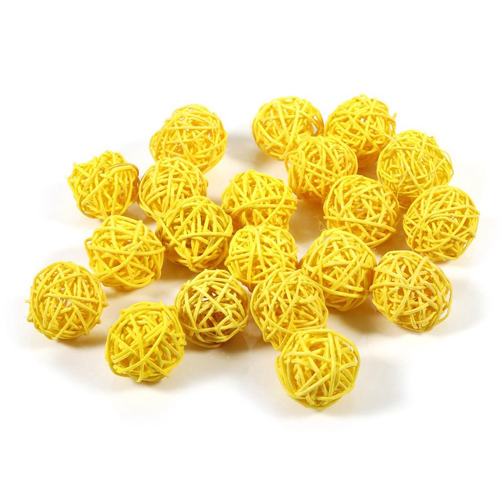20Pcs Decorative Rattan Balls Ornaments Wedding Christmas Birthday Party Decorations