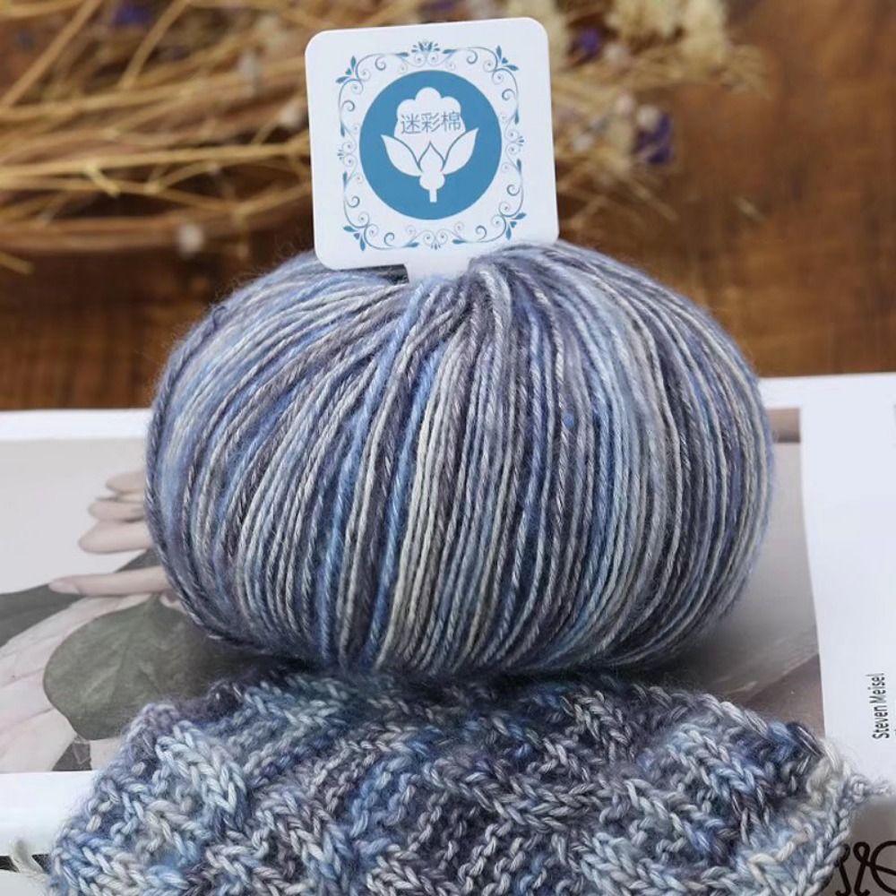 Manual Hand Knitting Yarn Multicolored Crochet Thread Yarn Sturdy Knitting Wool Yarn  Blanket