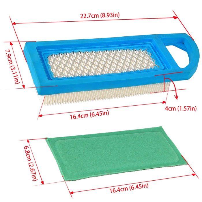 Lot de 2 filtres à air + pré-filtre pour Briggs & Stratton 795115 - Compatible John Deere M149171