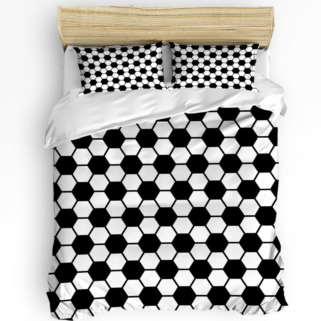 Geometric Red Black Gray Solid Abstract 3pcs Bedding Set For Double Bed Home Textile Duvet Cover Quilt Cover Pillowcase