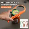 4-in-1 Multi-Function Can Opener - Bottle Opener, Jar Lid Remover & Cap Twister, Anti-Slip Handle for Cans Beverages Jars
