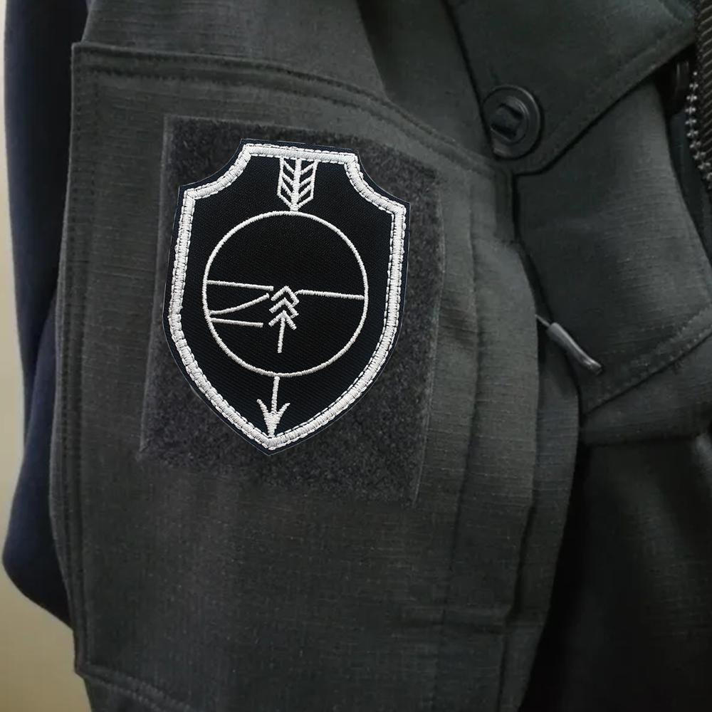 Наклейка, шлепанцы, вышитая нашивка на липучке, размер щита 6,8x9 см