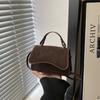 Ручная сумка через плечо на одно плечо, большая вместимость, повседневная, модная, текстурированная, маленькая квадратная сумка