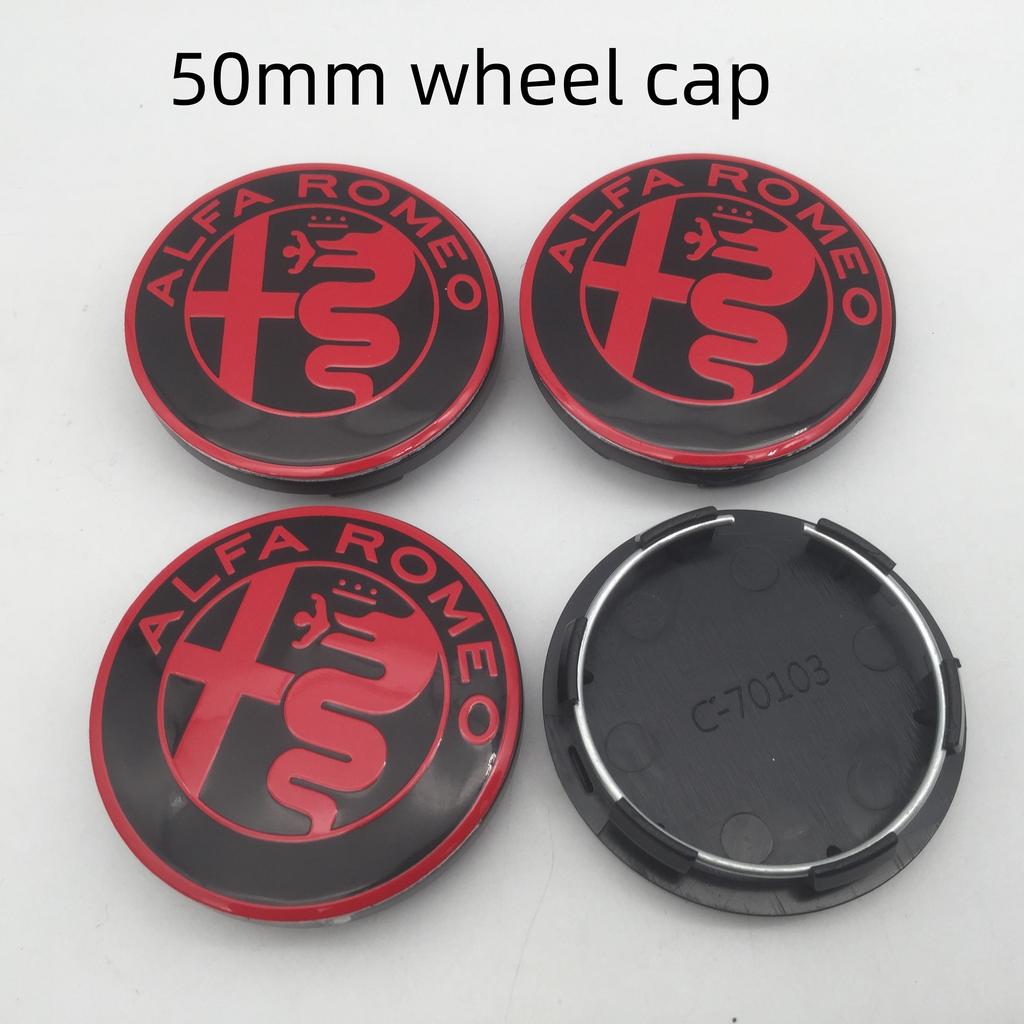 for 3D 50mm For Alfa Romeo 147 156 159 Car emblem Wheel hub Center Cap Badge covers sticker Decals Styling wer123