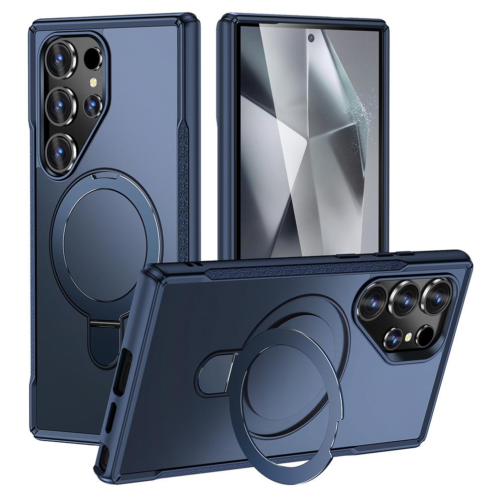 For Samsung Galaxy S23 Ultra Case with Magnetic Kickstand TPU+PC Anti Drop Phone Cover