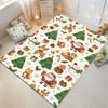 Christmas Pattern Rug with Santa Claus Non-slip rug suitable for living room and bedroom sofas sofas