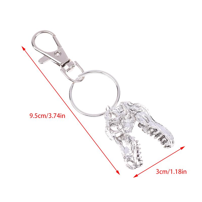 Брелок в виде черепа динозавра Тираннозавр Рекс Киберпанк Гот Зубы животных Скелет Череп Готический подарок ювелирные изделия