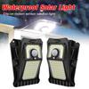 2Pack 90LEDs Солнечные светильники Уличные пристегивающиеся датчики движения Светильники 3 режима IP65 Водонепроницаемый охранный светильник для забора, палубы, стены, гаража, патио