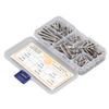 140PCS M4.2 Round Head Cross Screw Assortment Deep Thread 410 Stainless Steel Self Drilling Screws