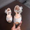 Kids Summer Shoes Girls Paste Diamond Bowknot Children Princess Sandals Pearl Flower Girls Flat Shoes